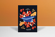 Gray Abstract Graduation Invitation, an Invitation Template by graphicook (Thumbnail 1 of 3)