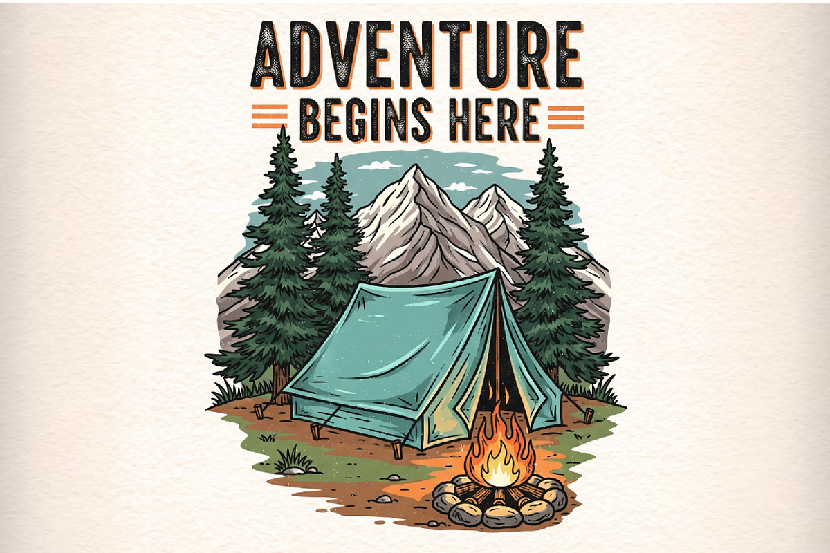 Camping sublimation PNG, an Icon by Craft Nest (Photo 1 of 6)