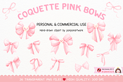 Pink Coquette Ribbon Clipart, an Object Illustration by ponponartwork (Thumbnail 1 of 6)