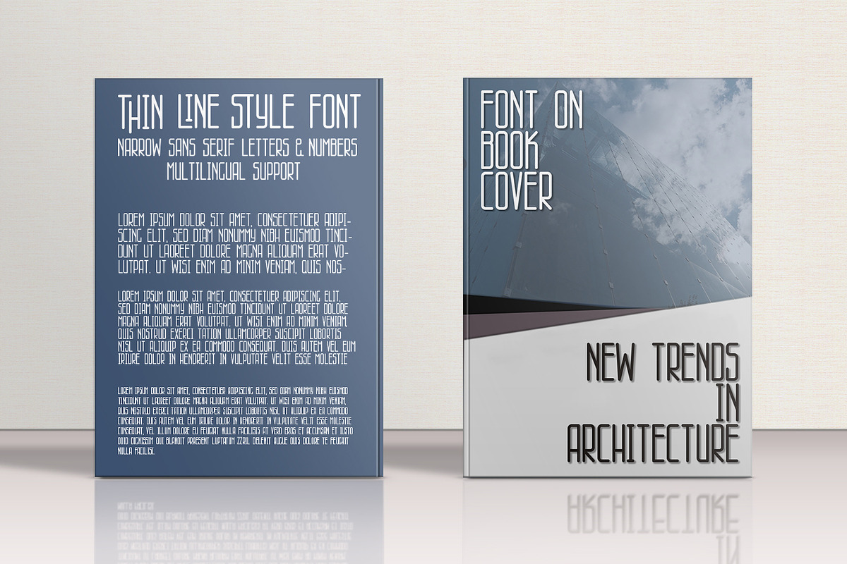 Skyscraper thin line style font. preview 4