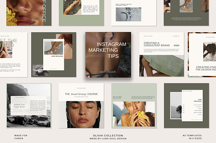 OLIVIA | Social Media Template, a Social Media Template by Luna Soul Design