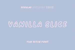 VANILLA SLICE handwritten sans serif