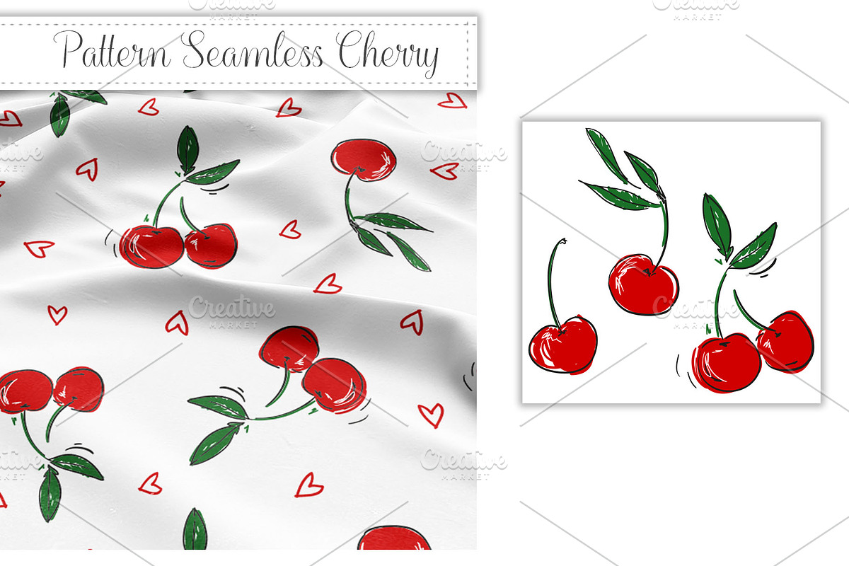 Pattern Seamless Cute Cherry, a Pattern Graphic by Sweet_print (Photo 3 of 4)