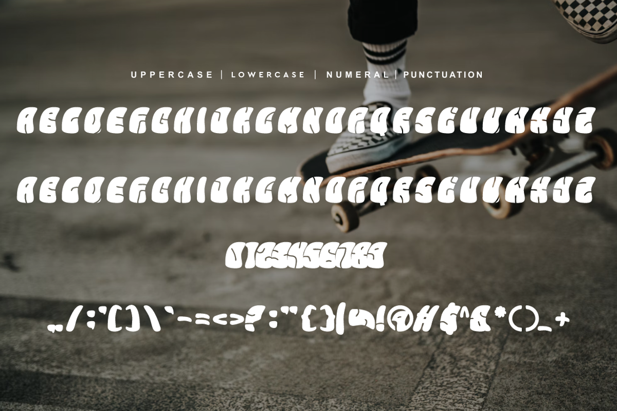 Skate Salmone - Bubble Graffiti Font, a Sans Serif Font by QR Design Studio (Photo 4 of 6)