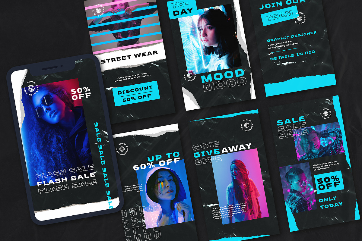 CYBERVOL - Fashion Urban Instagram, a Social Media Template by Meliora Studio (Photo 6 of 6)