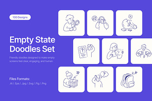 Empty States Hand-Drawn Doodles