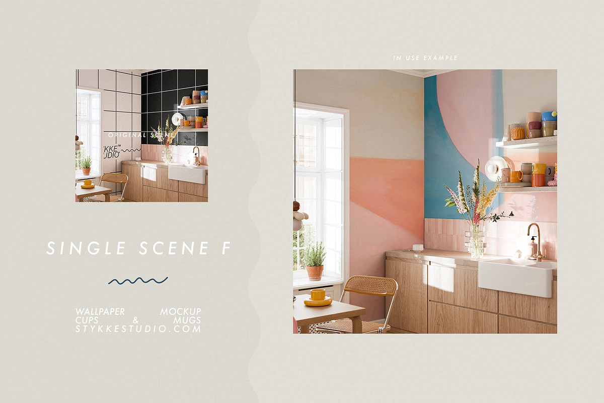 WALLPAPER MOCKUP | Kitchen Mockup, a Household Mockup by Stykke Studio (Photo 13 of 29)