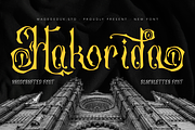 Hakorida - Blackletter Font, a Blackletter Font by madeDeduk (Thumbnail 1 of 10)