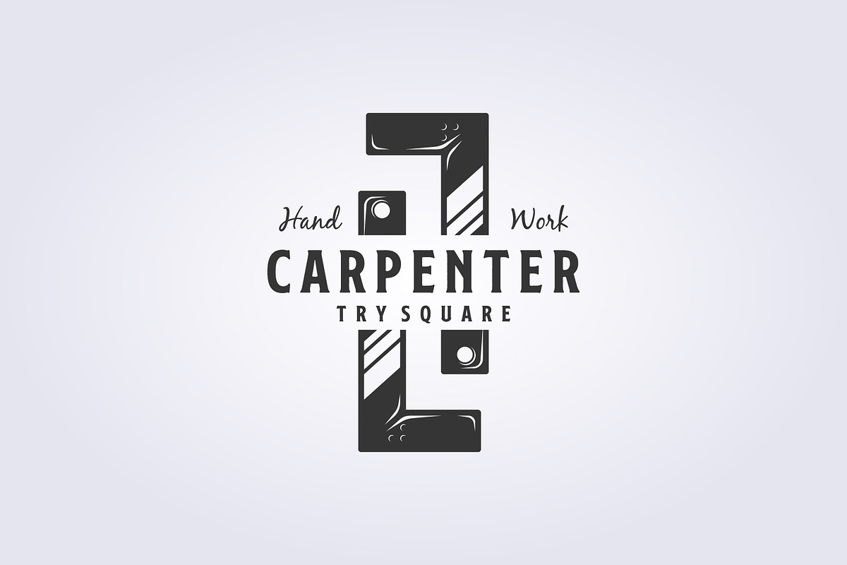 try square tool icon carpenter logo, a Branding & Logo Template by Lodzrov