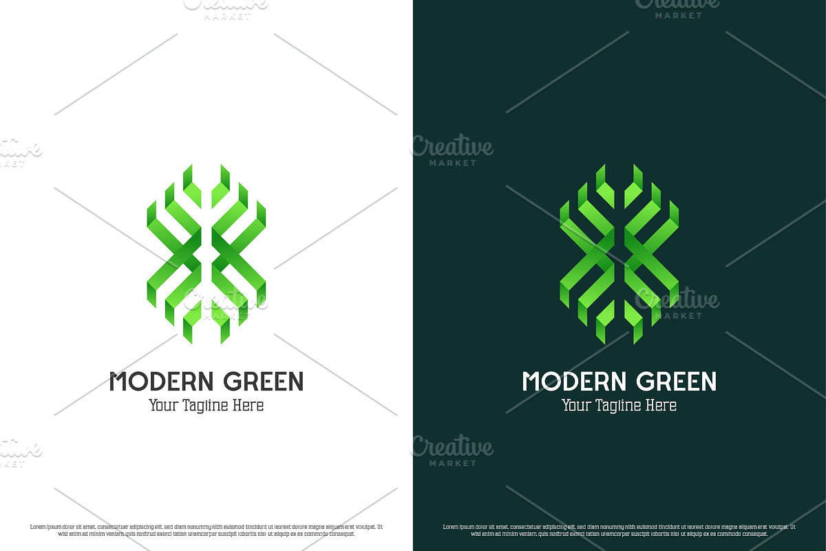 Green Abstract Bar Logo Design Icon, a Branding & Logo Template by Morvana Crew