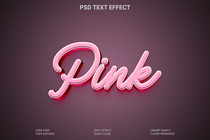 3D Bubble Text Effect for Pink, a Layer Style Add-On by Imamul001