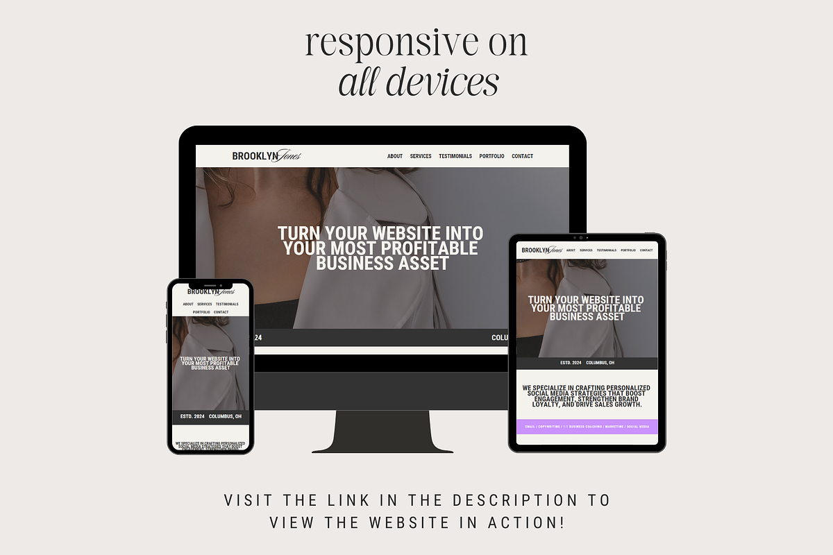 Canva Website - Social Media Manager, a Landing Page Template by thebrandcove (Photo 3 of 6)