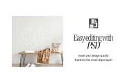 Wallpaper Mockup In Hallway PSD, a Mockup by First Impression Mockups (Thumbnail 2 of 4)