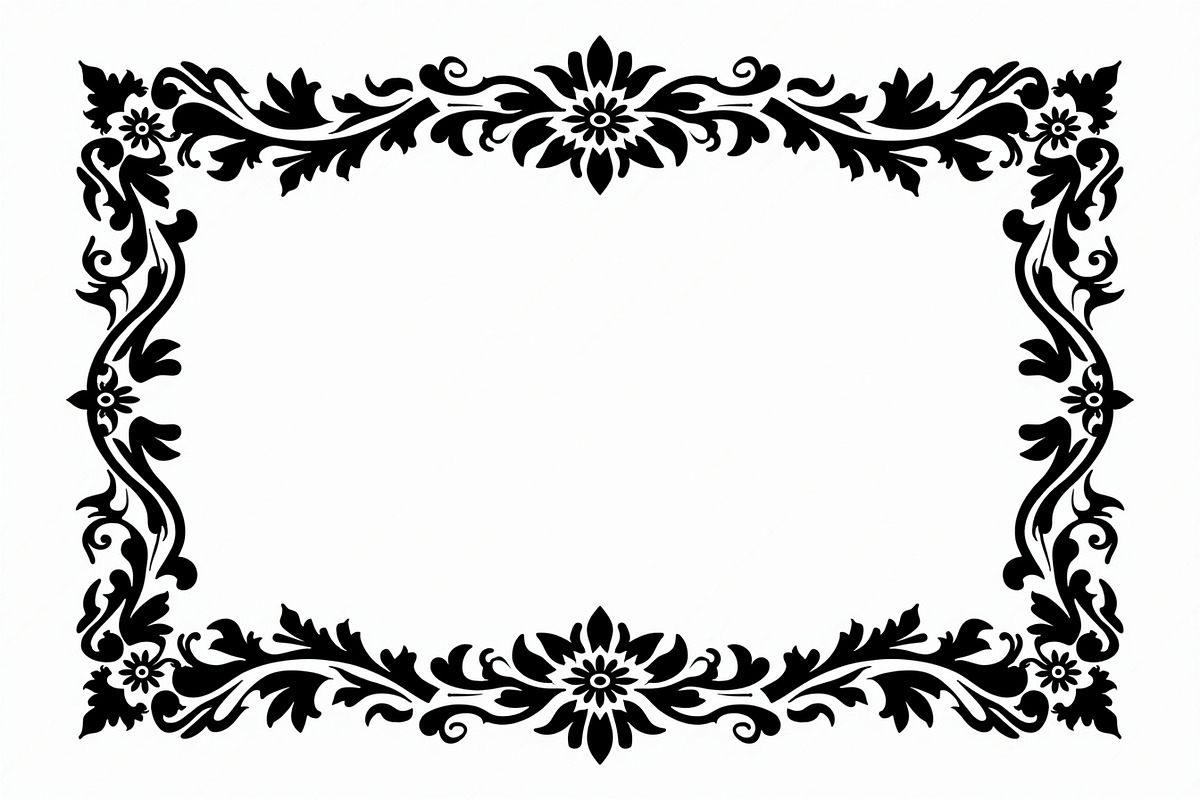 Elegant Floral Border Vector Design,, an Illustration by Amazin_art (Photo 13 of 26)
