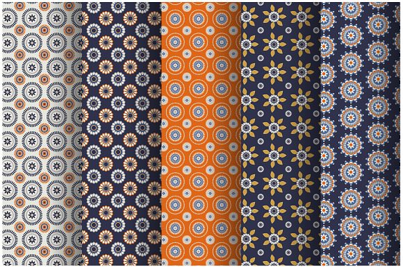 Set of seamless pattern (swathes) preview 2