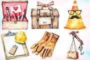 Construction Father's Day Clipart, an Illustration by Canvas Craft (Thumbnail 3 of 5)
