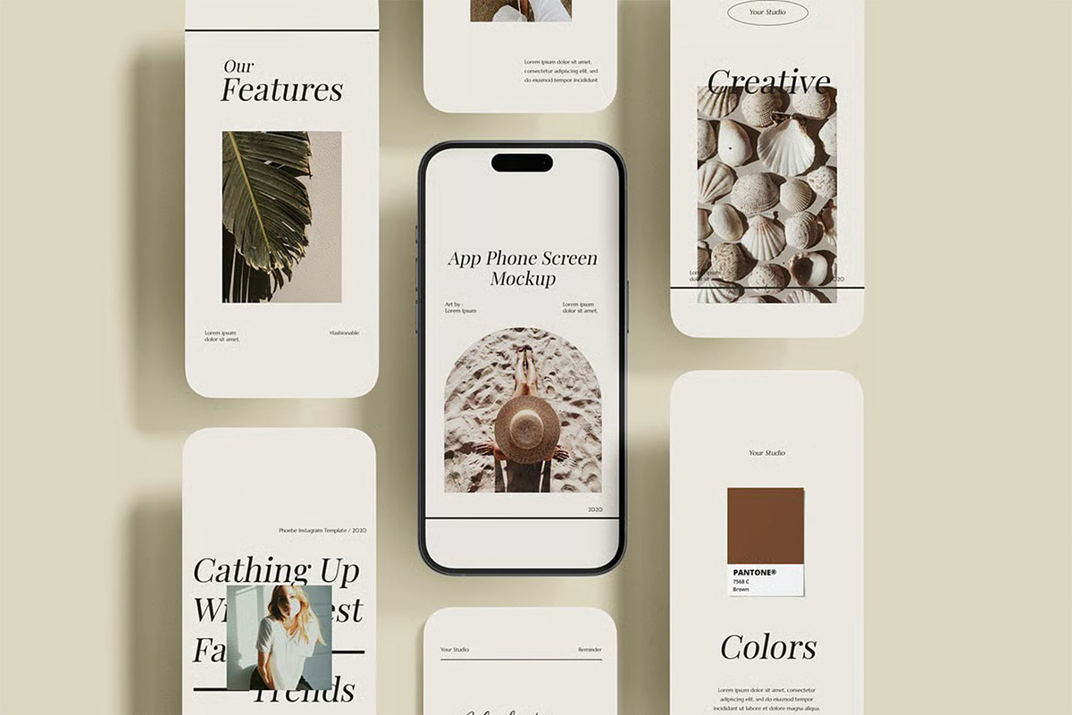 App Phone Screen Mockup Scene, a Device Mockup by zippypixelstudio (Photo 3 of 9)