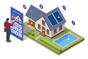 Isometric illustration of a smart, a Technology Illustration by Golden Sikorka