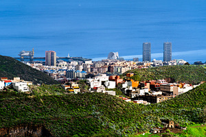 Scenic view of Santa Cruz de Tenerife city and ocean, an Architecture Photo by Leonid Andronov