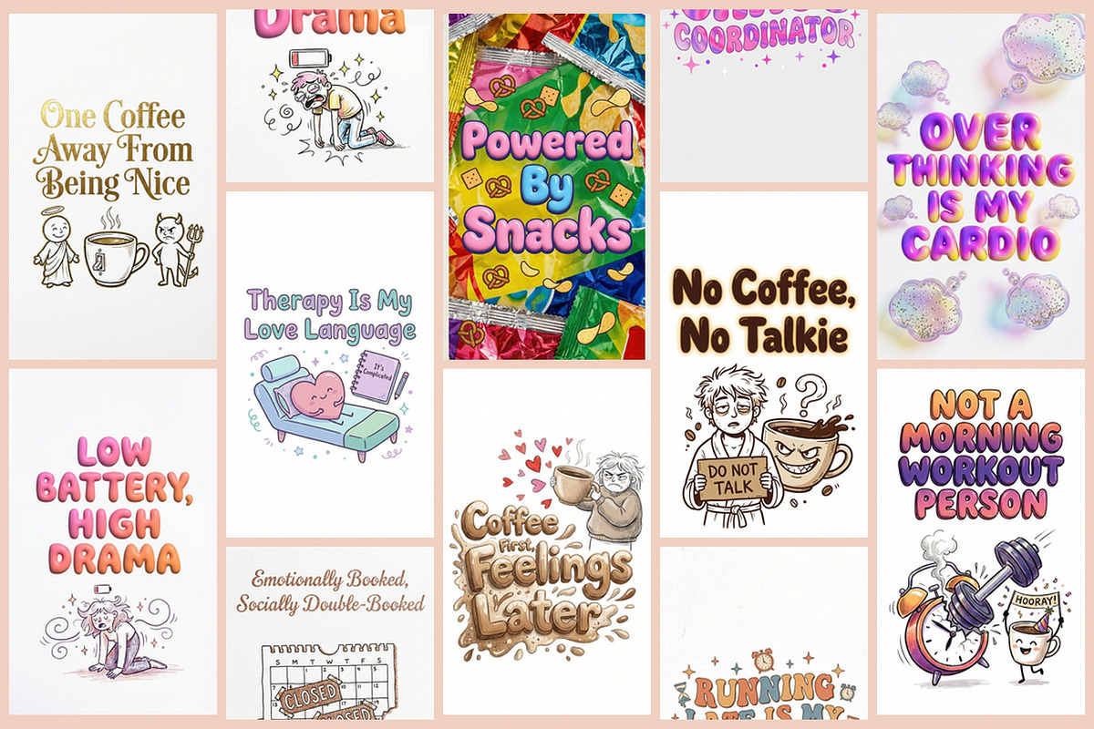 Caffeine Chaos, a Background Graphic by AI Petr Creative Agency (Photo 3 of 7)