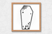 Doodle Halloween Frame SVG Bundle, an Object Graphic by FiveStarCrafting (Thumbnail 4 of 11)