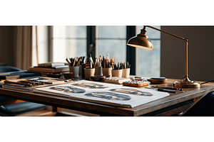 Automotive Designer Studio Desk With, a School & Education Photo by piter.goskov