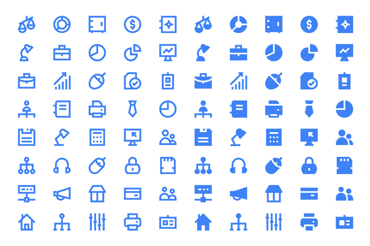 180 Business and Office Icons, an Outline Icon by Creative Stall (Photo 4 of 5)