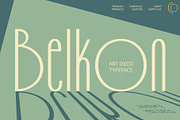 Belkon – Art Deco Font, a Sans Serif Font by Craft Supply Co. (Thumbnail 1 of 8)