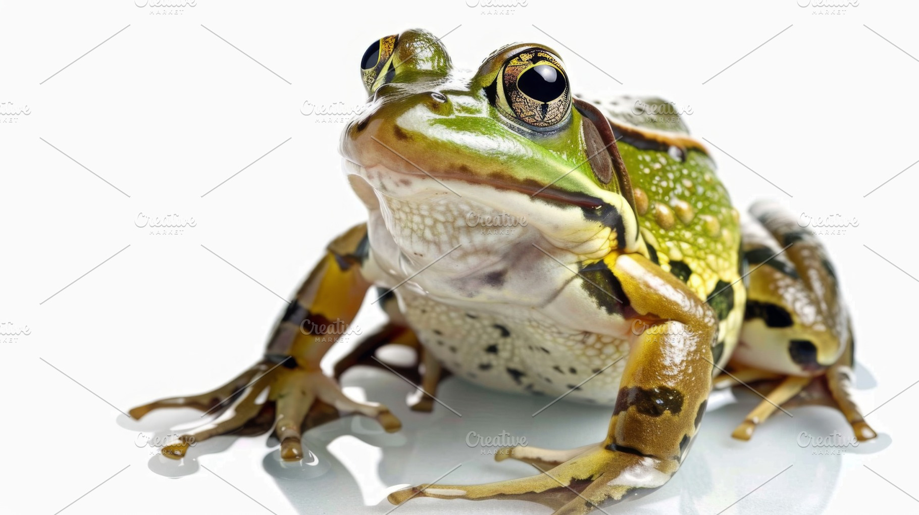Frog on a white background, an Animal Photo by Handmadefont