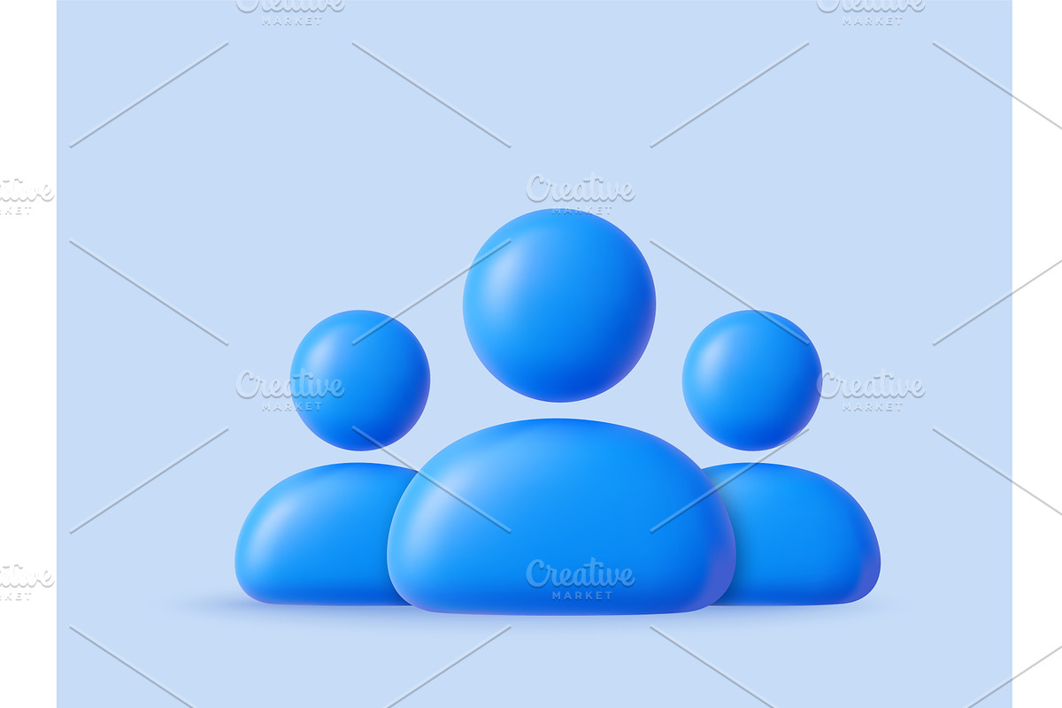 3d leadership Bunch of people., a Person Illustration by ModVector