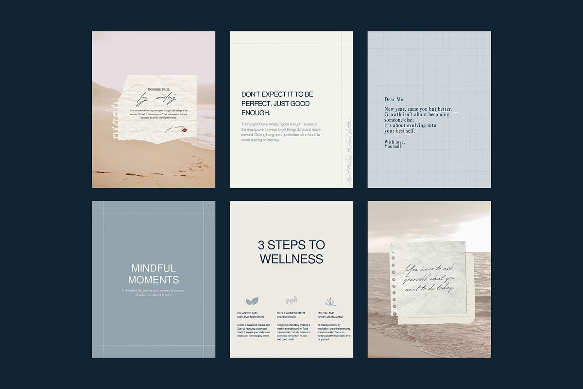 Wellness Instagram Templates, a Social Media Template by Mia Branding Studio (Photo 3 of 6)