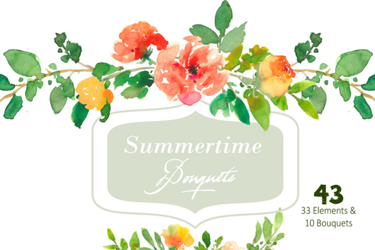 Summertime Bouquets - Watercolor Flo, an Illustration by SmallHouseBigPony (Photo 4 of 6)