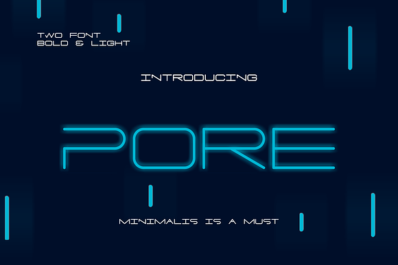 PORE Font preview 8