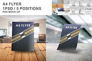 A4 Flyer / Poster Mockup, a Print Template by mockupgeek (Thumbnail 1 of 5)