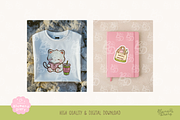 Bookish Matcha Cat Clipart, an Animal Illustration by Blumensdiary (Thumbnail 4 of 6)