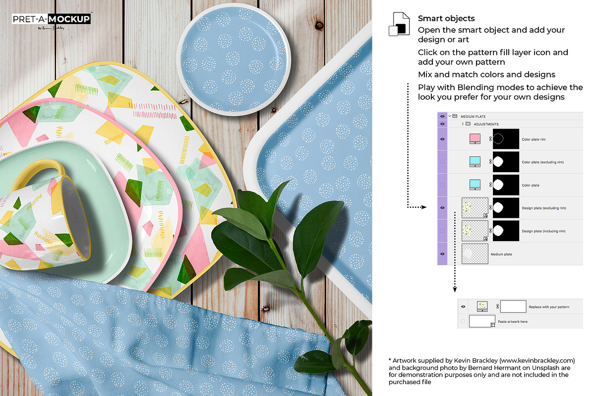 Ceramic Plates & Tray Mockup, a Household Mockup by Pret-a-Mockup (Photo 7 of 9)