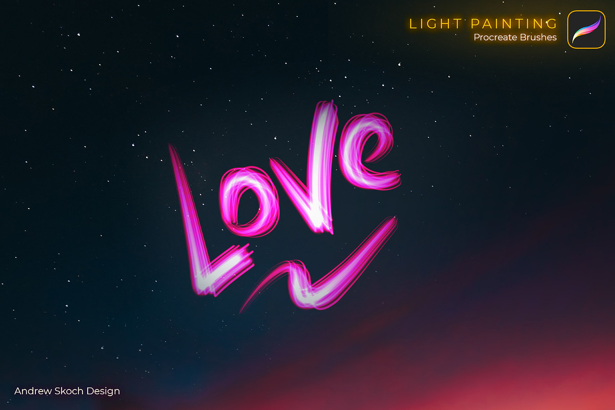 Light Painting Procreate Brushes, a Brush Add-On by Andrew Skoch Design (Photo 5 of 8)