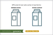Minimal grocery icons, an Outline Icon by Picture Window (Thumbnail 2 of 5)