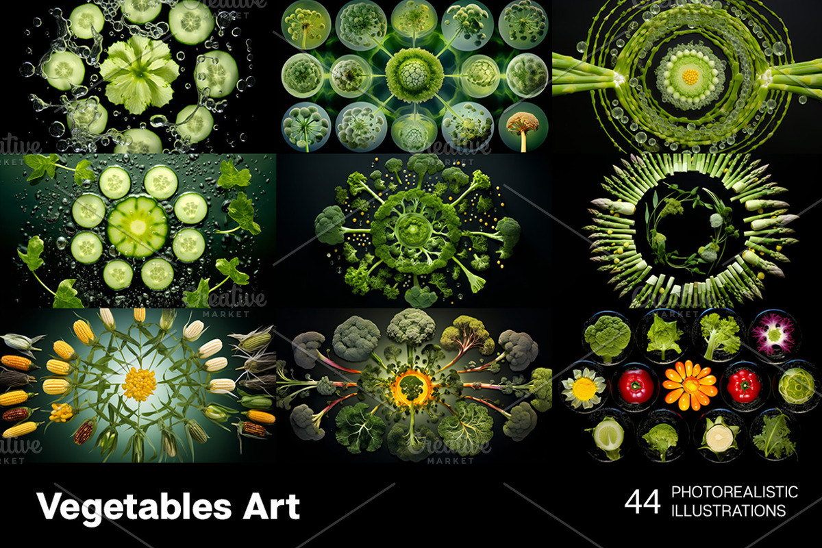 Vegetables Art - 63 images, a Food & Drink Photo by Handmadefont (Photo 5 of 12)