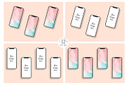 iPhone12 Screen device mockup bundle, an iPhone Mockup by MockupMarket (Thumbnail 8 of 10)