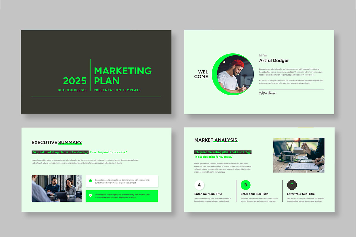 Marketing Plan Presentation, a Presentation Template by MightyDesign (Photo 2 of 8)