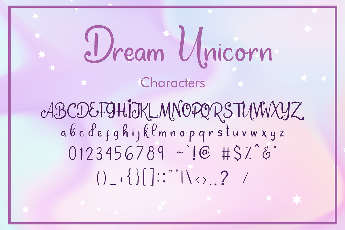 Dream Unicorn - Handwritten Font preview 5