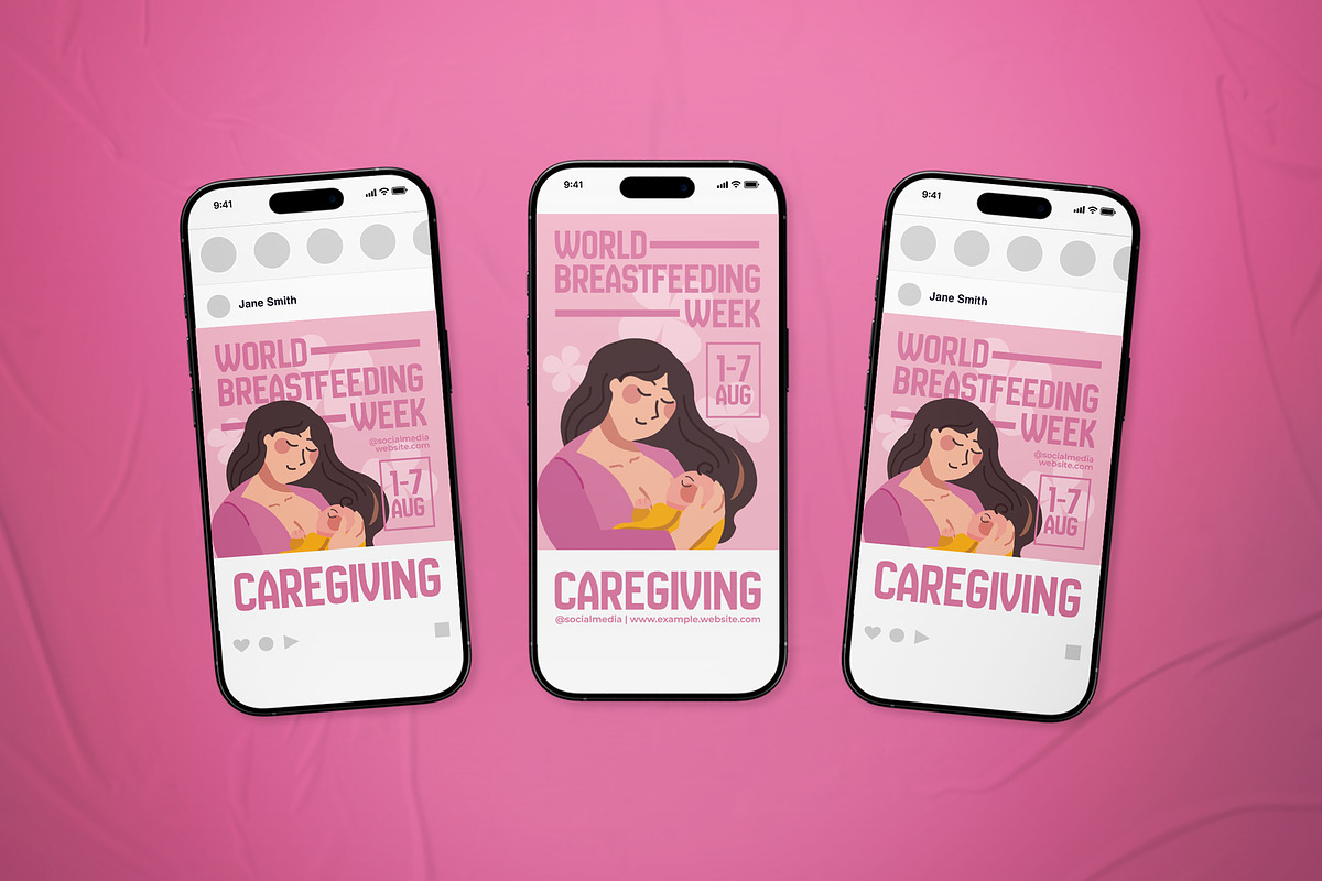 World Breastfeeding Week Flyer Set, a Flyer Template by The Good Store (Photo 2 of 2)
