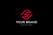 Letter S J Geometric Linear Logo, a Branding & Logo Template by Signatoro (Thumbnail 2 of 3)