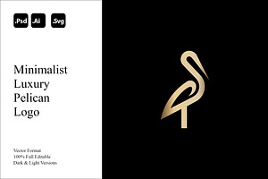 Minimalist Luxury Pelican Logo, a Branding & Logo Template by Luxury Logos