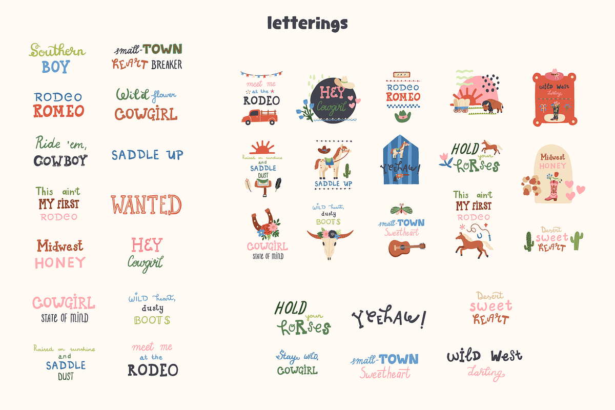 Sweet Western Collection. Vector, an Object Illustration by Digitaliya (Photo 8 of 10)