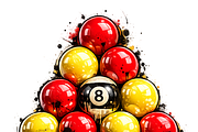 English Pool Ball Kit - 23 PNG,JPG, a Sport Illustration by Flash My Pixel (Thumbnail 2 of 23)