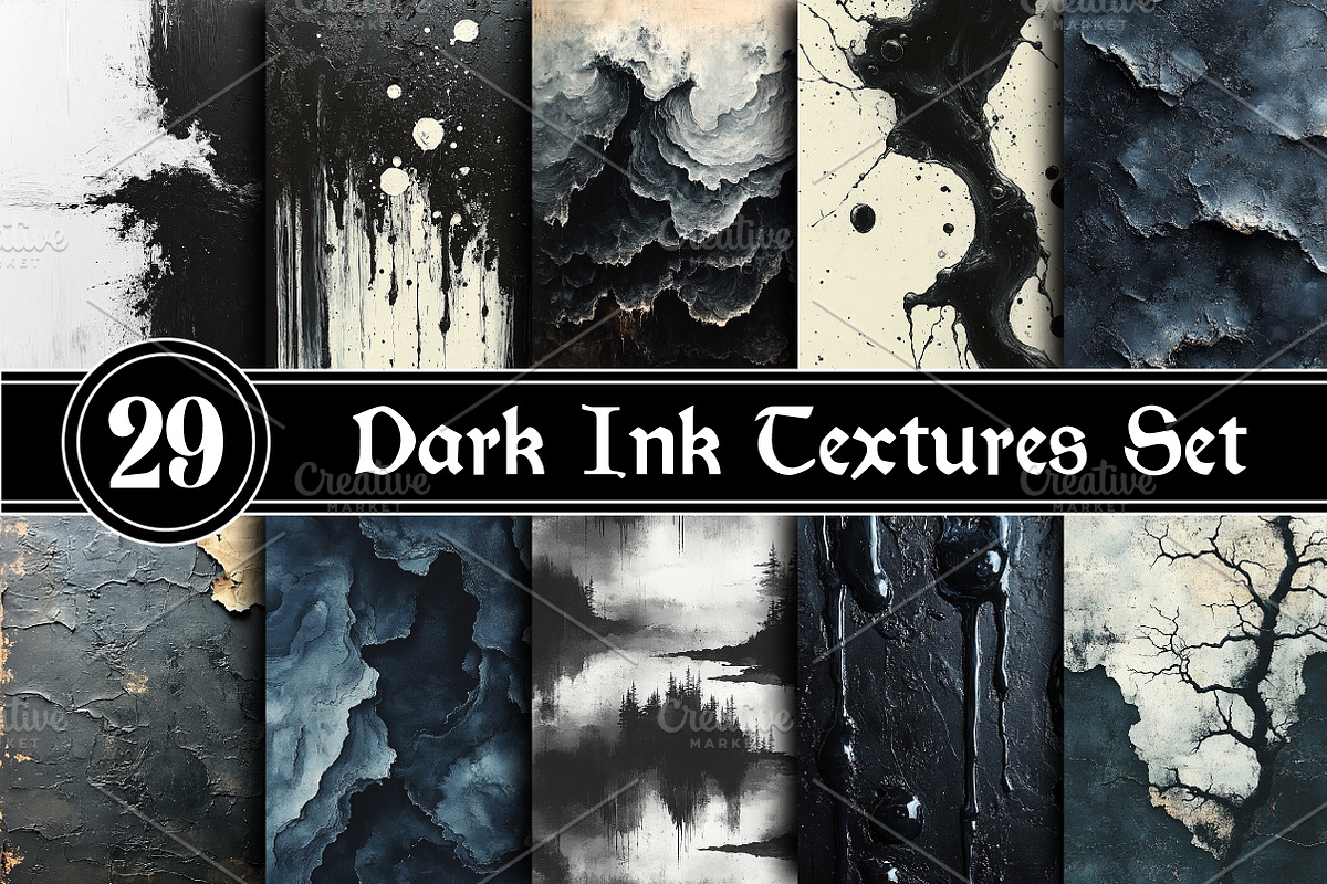 Dark Ink Textures, an Illustration by RobertsArt (Photo 1 of 5)