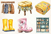Cozy Home. Room Decor Watercolor Cli, an Illustration by Libby Wishes (Thumbnail 7 of 7)