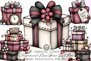 Whimsical New Year Gift Box Clipart, an Illustration by Sublimation Artist (Thumbnail 1 of 6)
